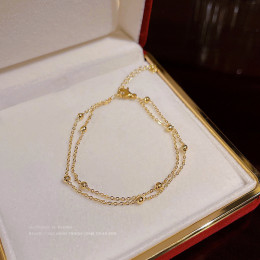 Изящный золотой женский браслет-цепочка