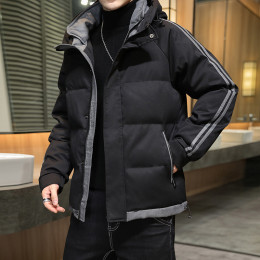 Зимняя куртка мужская утепленная с хлопковым подкладом и капюшоном