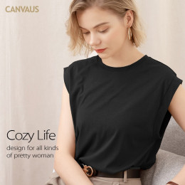 Трендовая женская футболка-безрукавка CANVAUS с вырезом на спине
