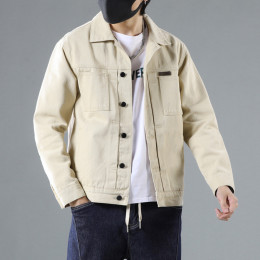Утеплённая мужская куртка с воротником с нагрудным карманом