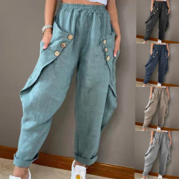 Свободные брюки с оригинальной стилистикой карманов
